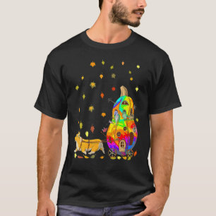 Corgi Dog Gnome & Pumpkin Rainbow Tie Dye Fall Tha T-Shirt
