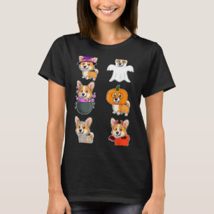 Corgi Dog Halloween Spooky Ghost Horror Corgi Dog T-Shirt