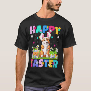 Corgi Dog Happy Easter Bunny Corgi Easter Sunday T-Shirt