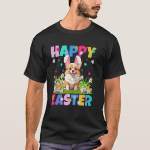 Corgi Dog Happy Easter Egg Hunt Bunny Ear Corgi Ea T-Shirt