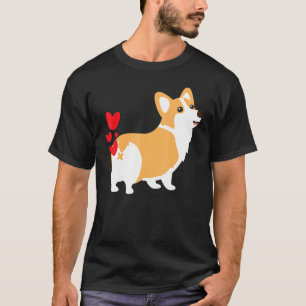 Corgi Dog Hearts Funny Cute Valentines Day T-Shirt