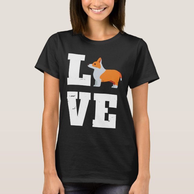 Corgi Dog I Love Corgis T-Shirt (Front)