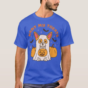 Corgi Dog I Want My Treat Happy Halloween Boo Cost T-Shirt