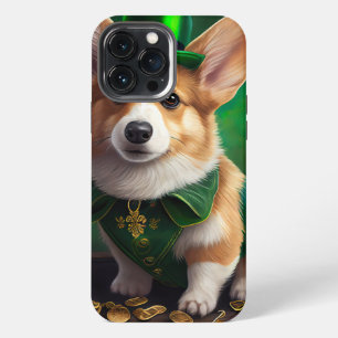 Corgi Dog in St. Patrick's Day Dress iPhone 13 Pro Max Case