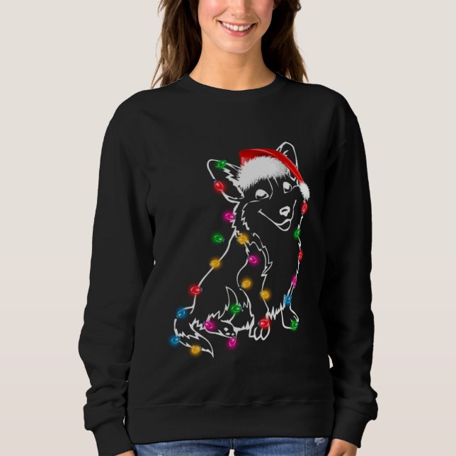 Corgi Dog Lights Christmas Matching Family Sweatshirt (Front)