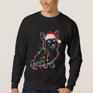 Corgi Dog Lights Christmas Matching Family Sweatshirt