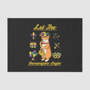 Corgi Dog Lover Costume Happy Mardi Gras Carnival Tissue Paper