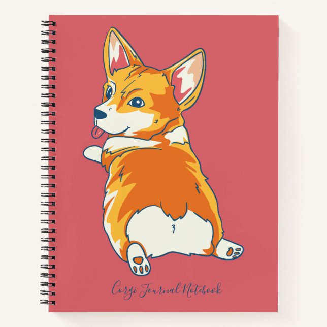 Corgi Dog Lover Journal Notebook (Front)