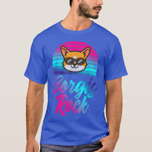 Corgi Dog Lover Shirt Corgis Rock Corgi Dog In Sun