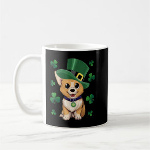 Corgi Dog Lover Tee Leprechaun Hat Shamrock St.Pat Coffee Mug