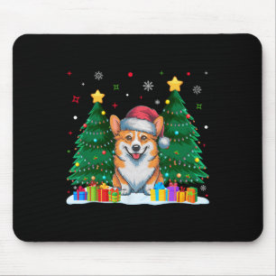 Corgi Dog Lovers Santa Hat Ugly Christmas Sweater Mouse Pad