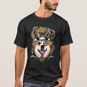 Corgi Dog Mediaeval Victorian Gothic Steampunk T-Shirt