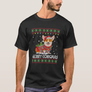 Corgi-Dog Merry Corgmas Santa Corgi-Ugly Christmas T-Shirt