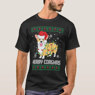Corgi Dog Merry Corgmas Santa Corgi Ugly Christmas T-Shirt