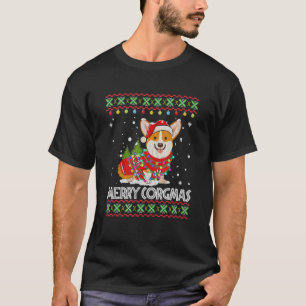 Corgi Dog Merry Corgmas Santa Corgi Ugly Christmas T-Shirt