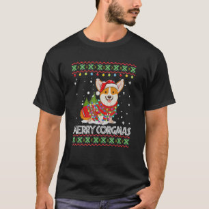 Corgi-Dog Merry Corgmas Santa Corgi-Ugly Christmas T-Shirt