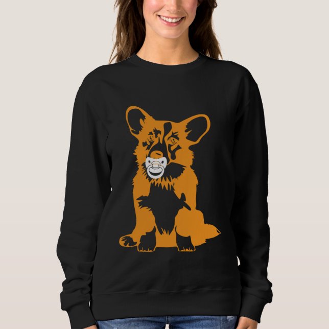 Corgi dog mom Corgi dad  1 Sweatshirt (Front)