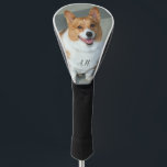 Corgi dog monogrammed golf head cover<br><div class="desc">add text anywhere on the design</div>