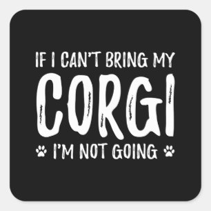 Corgi Dog Mum Funny Dog Lover Gift Idea Square Sticker