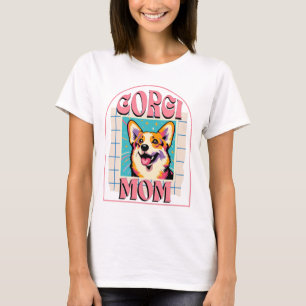 Corgi Dog Mum Pop Art T-Shirt