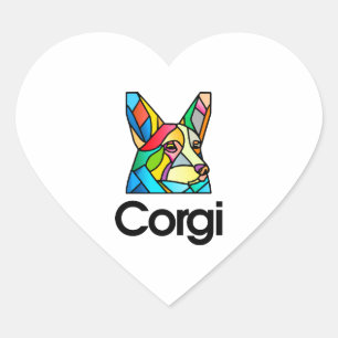 Corgi Dog Owner Pembroke Welsh Corgi Men Women Heart Sticker