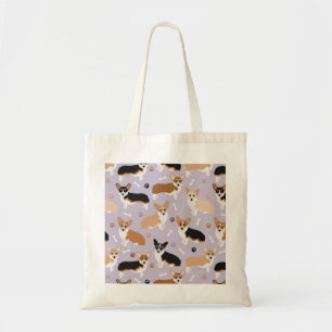 Corgi Dog Paws and Bones Tote Bag