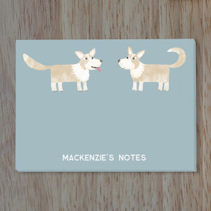 Corgi Dog Personalised Post-it Notes