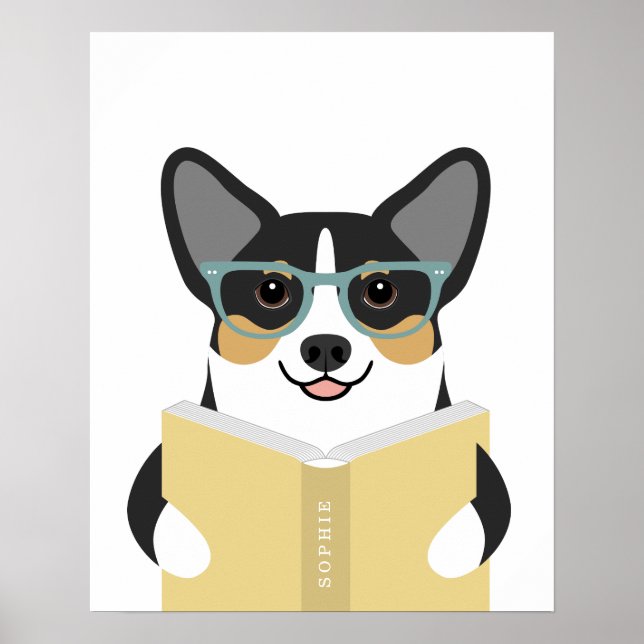 Corgi Dog Personalised Print (Front)