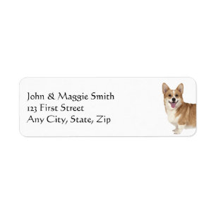Corgi Dog Pet Animal Return Address Label