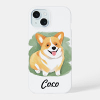 Corgi Dog | Pet Custom Name Cute Watercolor