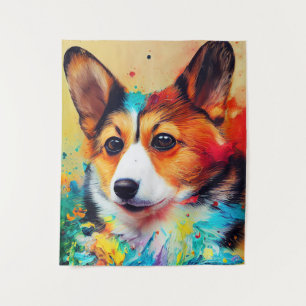Corgi Dog Pet Cute Adorable Animal Companion Tapestry