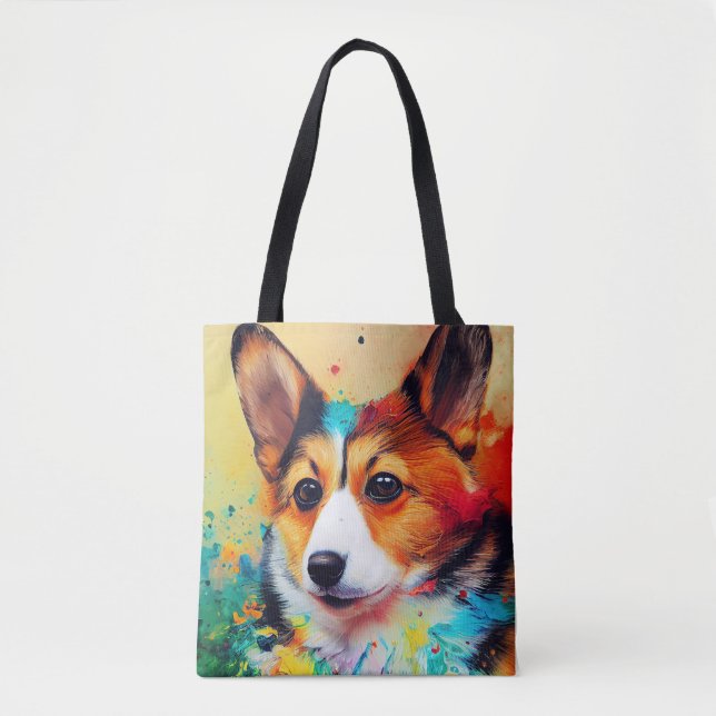 Corgi Dog Pet Cute Adorable Animal Companion Tote Bag (Front)