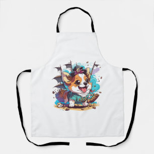 Corgi Dog Pirate Apron