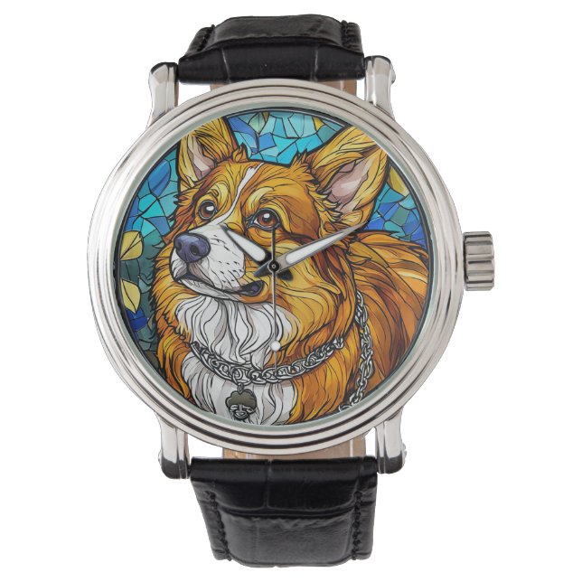 Corgi Dog Portrait Watch (Front)