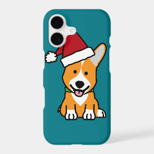 Corgi dog puppy Pembroke Welsh Christmas Santa hat