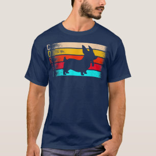 Corgi Dog Retro Cute Pet Animal Lover  T-Shirt