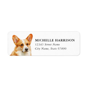 Corgi Dog Return Address Labels