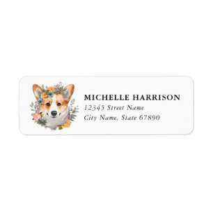 Corgi Dog Return Address Labels
