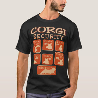 Corgi Dog Security Funny Corgi Pets Lovers Corgi D T-Shirt