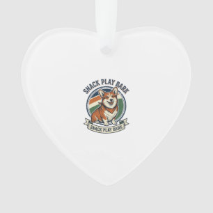Corgi Dog Shirt Funny Vintage Engraving Pet Lover Ornament
