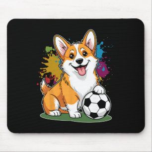 Corgi Dog Soccer Byll Sports Team Animal Mouse Pad