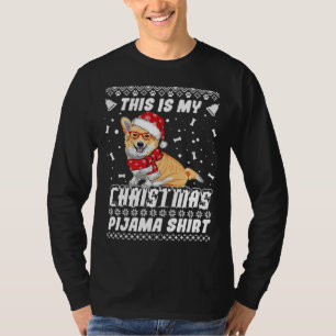 Corgi Dog This Is My Christmas Pajama Funny Ugly T-Shirt