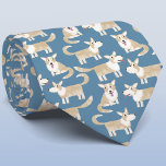 Corgi Dog Tie<br><div class="desc">Fun Pembroke Welsh Corgi dog pattern on a teal green background.  Original art by Nic Squirrell. Perfect for your favorite Dog Dad.</div>