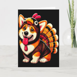 Corgi Dog Turkey Thanksgiving Costume Women Men Ki Card