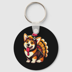 Corgi Dog Turkey Thanksgiving Costume Women Men Ki Key Ring