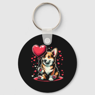 Corgi Dog Valentine's Day Dog Owner Valentine Key Ring