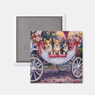 Corgi Dog Valentine's Day  Magnet
