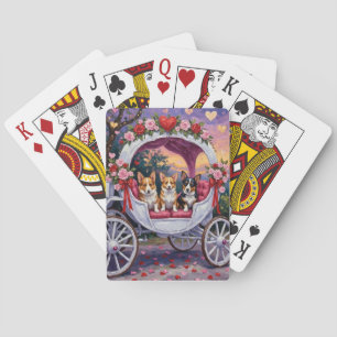 Corgi Dog Valentine's Day Playing Cards