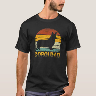 Corgi Dog Vintage Cavalier Dad T-Shirt