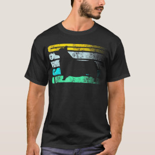 Corgi Dog Vintage Retro Silhouette Distressed T-Shirt